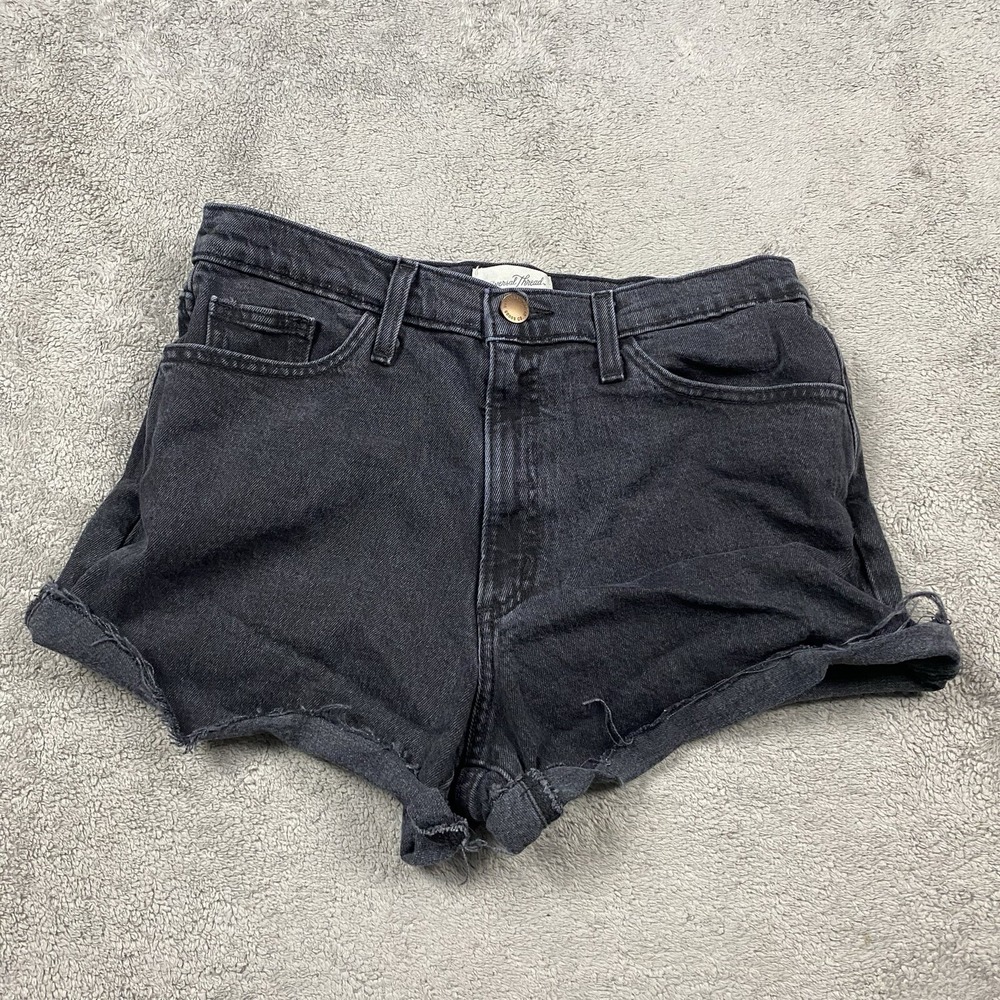 Universal Thread Jean Shorts Womens 8 Black Hi Rise Midi Shorts